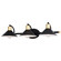 Akron Three Light Vanity in Matte Black/Natural Brass (63|W0436)