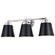 Barrington Three Light Vanity in Matte Black/Chrome (63|W0424)