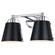Barrington Two Light Vanity in Matte Black and Chrome (63|W0423)