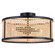 Berens Three Light Semi-Flush Mount in Matte Black (63|C0289)