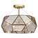 Euclid Three Light Semi-Flush Mount in Aged Brass (63|C0284)