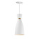 Carillon One Light Mini Pendant in White/Satin Brass (16|11301WTSBR)