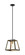 ROSALIE One Light Pendant in Matte Black + Aged Gold Brass (423|C72101MBAG)
