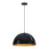 Hemisphere LED Pendant in Gloss Black / Gold (86|E24904GBGLD)