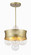 Verdi Square by Robin Baron Three Light Convertible Pendant in Soft Gold (7|5195697)