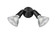Two Light Security Flood Light in Powder Coated Black (59|16002PBK)