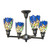 Iris Four Light Chandelier in Craftsman Brown (57|261283)