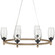 Hightider Six Light Chandelier in Natural/Clear/French Black (142|90001086)