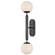 Barbican Collection Two Light Wall Sconce in Oil Rubbed Bronze/White (142|58000035)