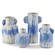Paros Vase Set of 4 in Blue/White (142|12000738)