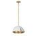 Brewster Three Light Pendant in Cavalier Gold with Royal White (51|71398314)