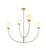 Nyomi Four Light Chandelier in Brass (173|LD814D42BR)