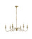 Rohan Six Light Chandelier in Satin Gold (173|LD5006D36SG)