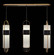 Bond LED Pendant in Black & Gold/Bahama Sand (48|92614022ST)