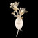 Azu LED Wall Sconce in White Gesso (48|9154503ST)
