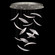 Elevate LED Pendant in Silver/White ''Plumes'' (48|895840122ST)
