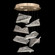 Elevate LED Pendant in Gold/Frozen Pages (48|895640261ST)