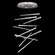 Elevate LED Pendant in Silver/Crystal Stardust Spires (48|895640131ST)