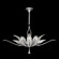 Plume Eight Light Pendant in Silver/White ''Plumes'' (48|89374011ST)