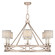 Cienfuegos Six Light Chandelier in Gray w/Greige Fabric Shades (48|88764021ST)