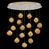 Vesta LED Pendant in Gold w/Amber Glass (48|86844022LD)