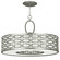 Allegretto Five Light Pendant in Silver Leaf w/White Fabric Shade (48|787640SF41)