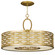 Allegretto Five Light Pendant in Gold Leaf w/Champagne Fabric Shade (48|787640SF33)