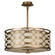 Allegretto Three Light Pendant in Gold w/White Linen Shade (48|7875402GU)