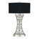 Allegretto One Light Table Lamp in Silver Leaf w/Black Fabric & Silver Inner Lining Shade (48|784910SF42)