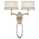 Allegretto Two Light Wall Sconce in Silver w/White Linen Shades (48|784750ST)