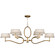 Allegretto Six Light Chandelier in Gold w/White Linen Shades (48|7800402ST)