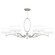 Allegretto Six Light Chandelier in Silver Leaf w/White Fabric Shades (48|771740SF41)