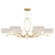 Allegretto Six Light Chandelier in Gold Leaf w/Champagne Fabric Shades (48|771740SF33)