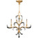 Beveled Arcs Four Light Chandelier in Gold (48|760840ST)