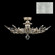 Crystal Laurel Five Light Semi-Flush Mount in Silver Leaf (48|753440SF4)