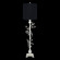 Crystal Laurel One Light Console Lamp in Silver Leaf w/Black Fabric & Silver Inner Lining Shade (48|752915SF42)