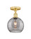 Edison One Light Semi-Flush Mount in Satin Gold (405|6161FSGG12138SM)