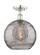 Edison One Light Semi-Flush Mount in Polished Nickel (405|6161FPNG121312SM)