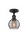 Edison One Light Semi-Flush Mount in Matte Black (405|6161FBKG12136SM)