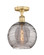 Edison One Light Semi-Flush Mount in Brushed Brass (405|6161FBBG121310SM)