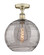 Edison One Light Semi-Flush Mount in Antique Brass (405|6161FABG121312SM)