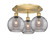 Downtown Urban Three Light Flush Mount in Brushed Brass (405|5163CBBG12138SM)