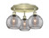 Ballston Three Light Flush Mount in Antique Brass (405|5163CABG12138SM)