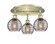 Downtown Urban Three Light Flush Mount in Antique Brass (405|5163CABG12136SM)