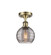 Ballston One Light Semi-Flush Mount in Antique Brass (405|5161CABG12136SM)