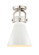 Downtown Urban One Light Semi-Flush Mount in Polished Nickel (405|4101FPNM4118W)