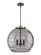 Ballston Three Light Pendant in Black Antique Brass (405|2213SBABG121318SM) Ballston Three Light Pendant in Black Antique Brass (405|2213SBABG121318SM)