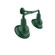 Emblem Two Light Straight Arm Wall Light in Forest Green (518|GNR12042)