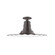 Radial One Light Flush Mount in Architectural Bronze (518|FMB15951G06)