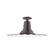 Radial One Light Flush Mount in Architectural Bronze (518|FMB15951G05)